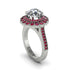 Ruby Double Halo Cathedral Engagement Ring - Deirdre No. 48 image 1
