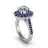 Sapphire Double Halo Cathedral Engagement Ring - Deirdre No. 63 image 1