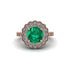 Diamond Double Halo Cathedral Engagement Ring - Deirdre No. 5 image 2