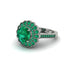 Emerald Double Halo Cathedral Engagement Ring - Deirdre No. 21 image 3