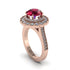 Diamond Double Halo Cathedral Engagement Ring - Deirdre No. 11 image 1