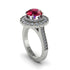 Diamond Double Halo Cathedral Engagement Ring - Deirdre No. 12 image 1
