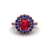 Sapphire Double Halo Cathedral Engagement Ring - Deirdre No. 71 image 2