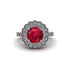 Diamond Double Halo Cathedral Engagement Ring - Deirdre No. 12 image 2