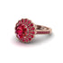 Ruby Double Halo Cathedral Engagement Ring - Deirdre No. 56 image 3