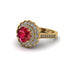 Diamond Double Halo Cathedral Engagement Ring - Deirdre No. 10 image 3