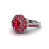 Ruby Double Halo Cathedral Engagement Ring - Deirdre No. 57 image 3