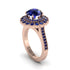 Sapphire Double Halo Cathedral Engagement Ring - Deirdre No. 74 image 1