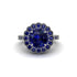 Sapphire Double Halo Cathedral Engagement Ring - Deirdre No. 75 image 2