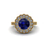 Diamond Double Halo Cathedral Engagement Ring - Deirdre No. 13 image 2