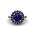 Sapphire Double Halo Cathedral Engagement Ring - Deirdre No. 74 image 2