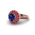 Ruby Double Halo Cathedral Engagement Ring - Deirdre No. 59 image 3