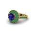 Emerald Double Halo Cathedral Engagement Ring - Deirdre No. 28 image 3