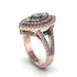 Marquise Diamond Double Halo Engagement Ring - Avah No. 2 image 2