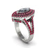 Marquise Diamond Double Halo Engagement Ring - Avah No. 48 image 3
