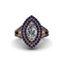 Marquise Diamond Double Halo Engagement Ring - Avah No. 61 image 1