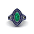 Marquise Emerald Double Halo Engagement Ring - Avah No. 66 image 1