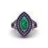 Marquise Emerald Double Halo Engagement Ring - Avah No. 65 image 1
