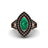 Marquise Emerald Double Halo Engagement Ring - Avah No. 35 image 1