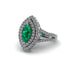 Marquise Emerald Double Halo Engagement Ring - Avah No. 6 image 3