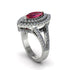 Marquise Ruby Double Halo Engagement Ring - Avah No. 12 image 2