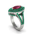 Marquise Ruby Double Halo Engagement Ring - Avah No. 27 image 2
