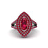 Marquise Ruby Double Halo Engagement Ring - Avah No. 57 image 1