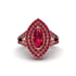 Marquise Ruby Double Halo Engagement Ring - Avah No. 56 image 1