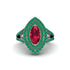 Marquise Ruby Double Halo Engagement Ring - Avah No. 27 image 1