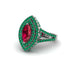 Marquise Ruby Double Halo Engagement Ring - Avah No. 27 image 3
