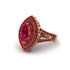 Marquise Ruby Double Halo Engagement Ring - Avah No. 55 image 3