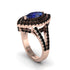 Marquise Sapphire Double Halo Engagement Ring - Avah No. 44 image 2