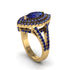 Marquise Sapphire Double Halo Engagement Ring - Avah No. 73 image 2