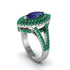 Marquise Sapphire Double Halo Engagement Ring - Avah No. 30 image 2