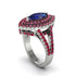 Marquise Sapphire Double Halo Engagement Ring - Avah No. 60 image 3