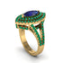 Marquise Sapphire Double Halo Engagement Ring - Avah No. 28 image 2