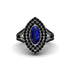 Marquise Sapphire Double Halo Engagement Ring - Avah No. 45 image 1
