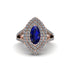 Marquise Sapphire Double Halo Engagement Ring - Avah No. 14 image 1