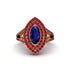 Marquise Sapphire Double Halo Engagement Ring - Avah No. 58 image 1