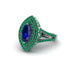 Marquise Sapphire Double Halo Engagement Ring - Avah No. 30 image 3