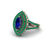 Marquise Sapphire Double Halo Engagement Ring - Avah No. 29 image 3