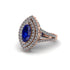 Marquise Sapphire Double Halo Engagement Ring - Avah No. 14 image 2