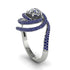 Diamond Double Halo Swirling Engagement Ring - Serena No. 63 image 2