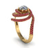 Diamond Double Halo Swirling Engagement Ring - Serena No. 46 image 2