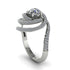 Diamond Double Halo Swirling Engagement Ring - Serena No. 3 image 2