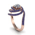 Diamond Double Halo Swirling Engagement Ring - Serena No. 62 image 2