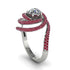 Diamond Double Halo Swirling Engagement Ring - Serena No. 48 image 2
