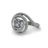 Diamond Double Halo Swirling Engagement Ring - Serena No. 3 image 1