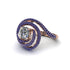 Diamond Double Halo Swirling Engagement Ring - Serena No. 62 image 1