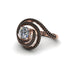 Diamond Double Halo Swirling Engagement Ring - Serena No. 32 image 1